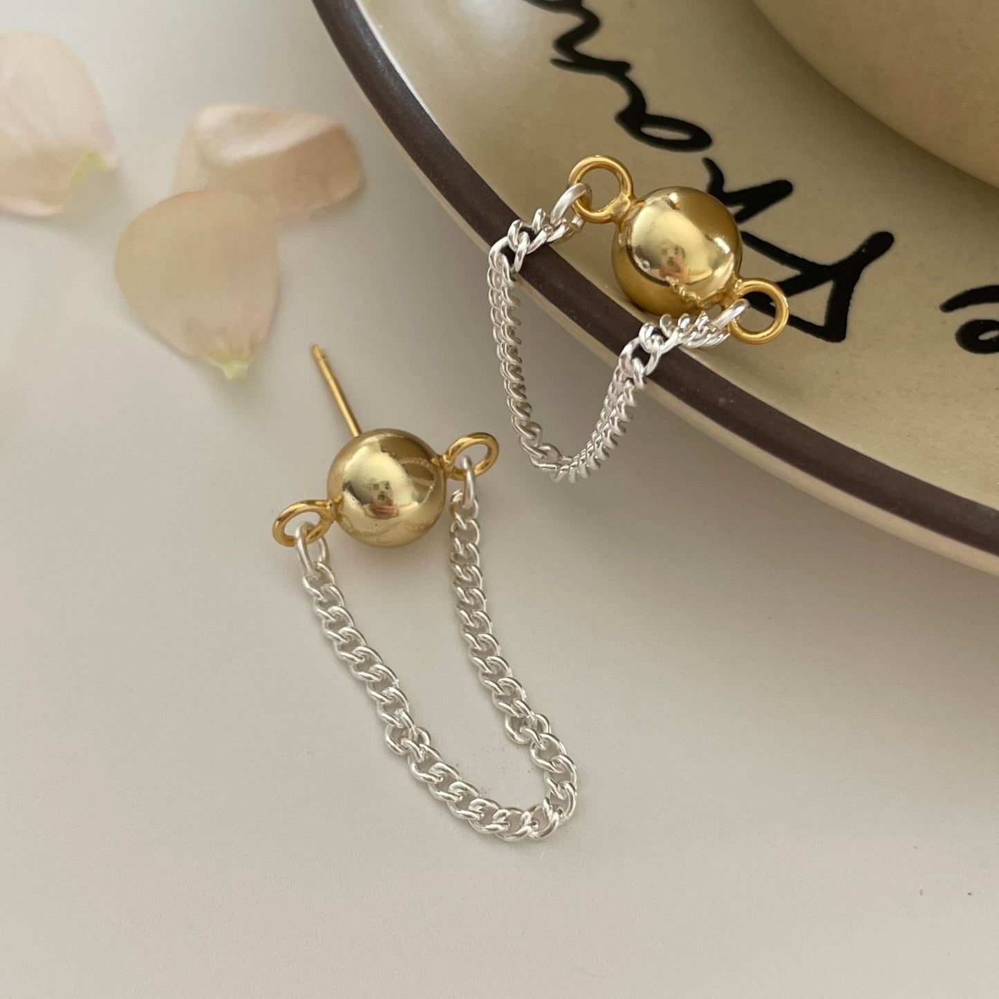 Orecchini a cerchio minimalisti a forma di stella in argento sterling S925, fatti a mano con design geometrico circolare