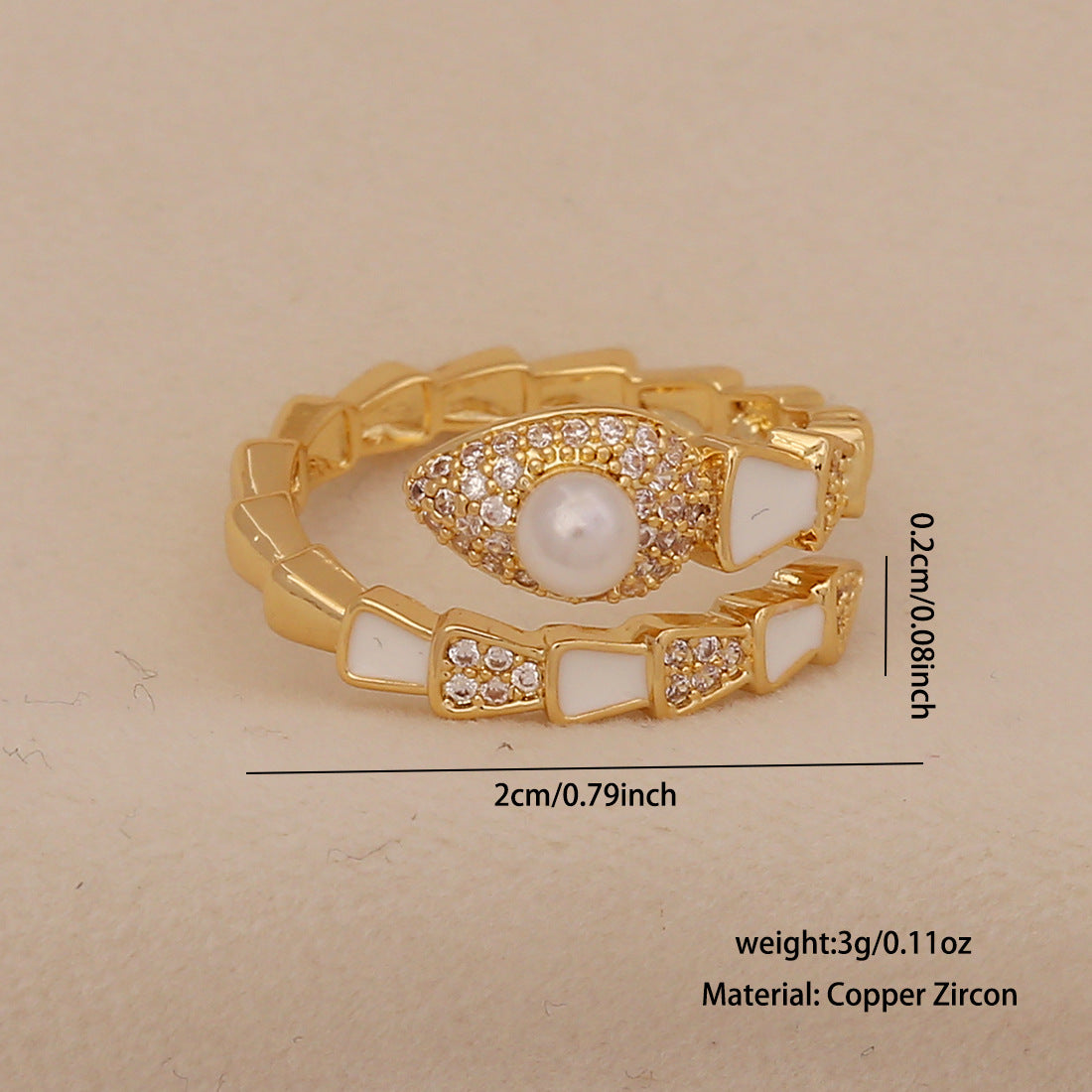Anello vintage geometrico in rame smaltato da donna con motivo floreale a camelia