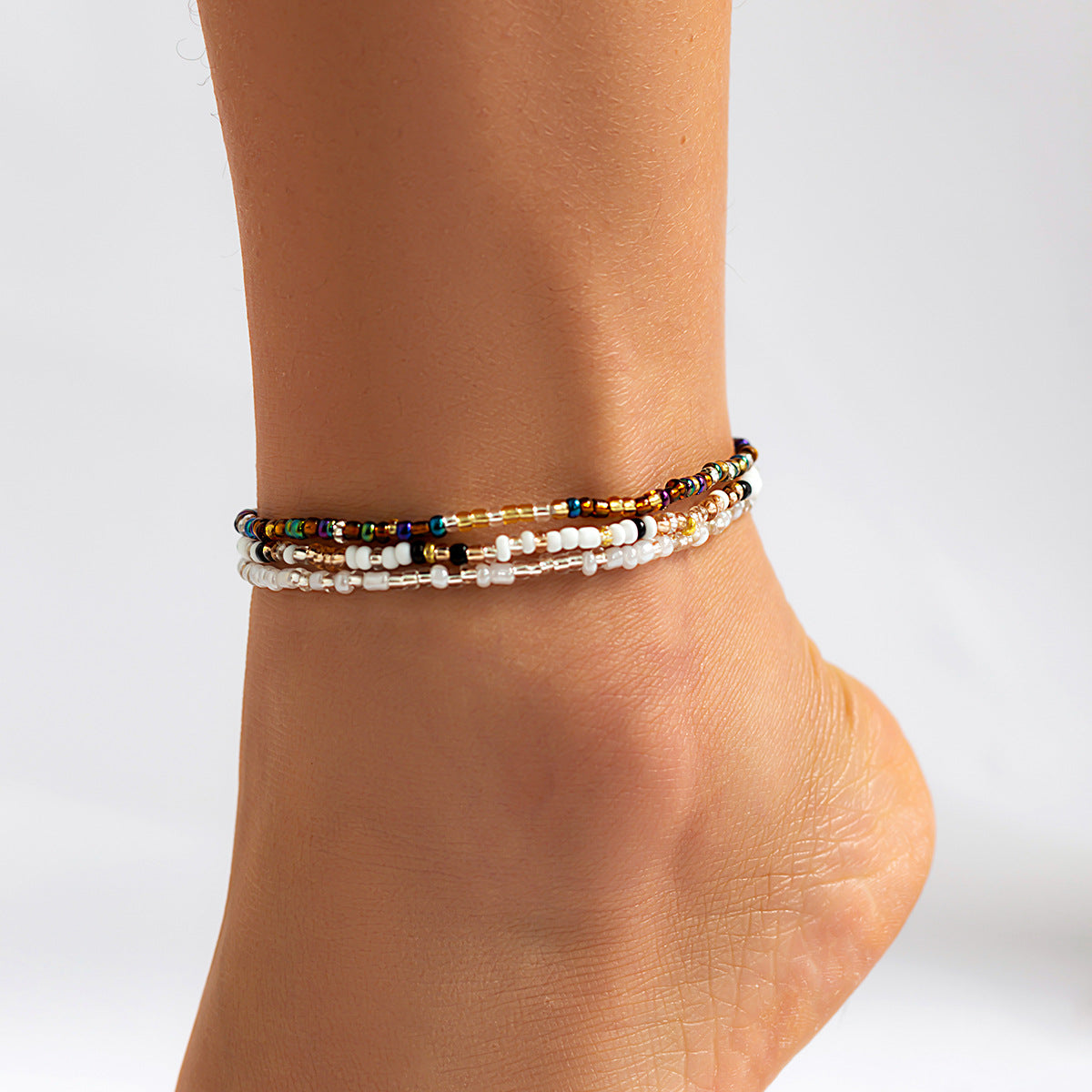 Bohemian Sweet Geometric Rice Bead Bracelet Set for Women