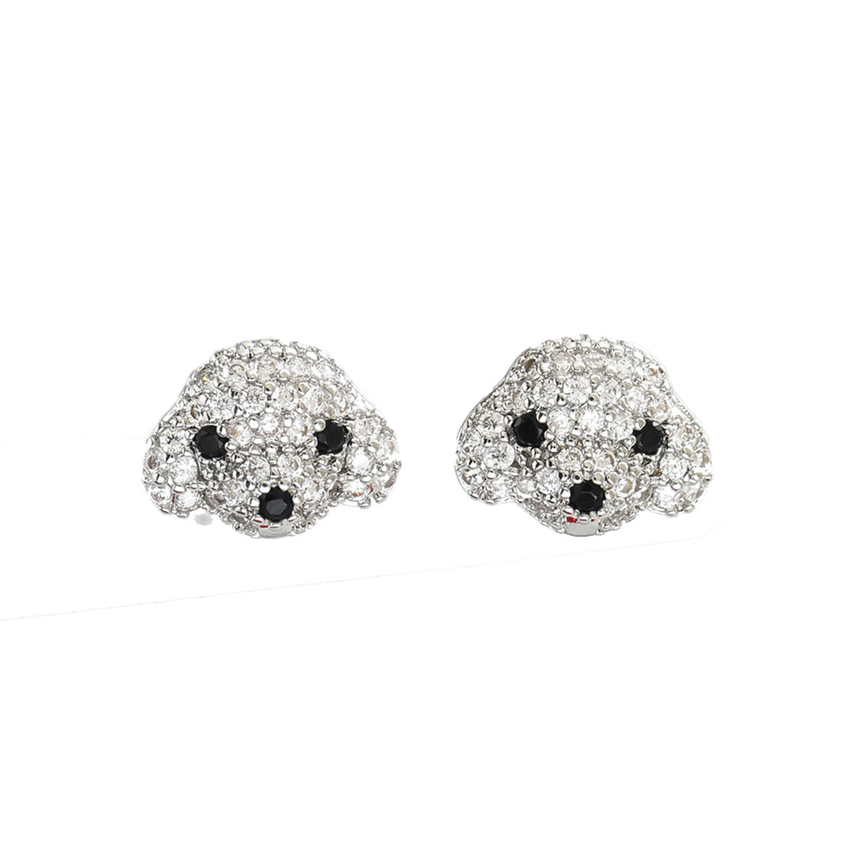 Pendientes de Cobre Minimalistas con Forma de Animal y Circonitas Incrustadas para Mujer