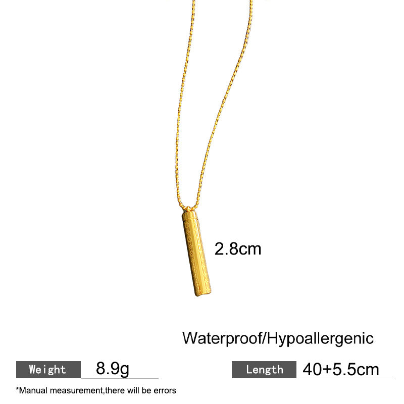 Elegant Geometric Round Titanium Steel Plated Necklace for Women