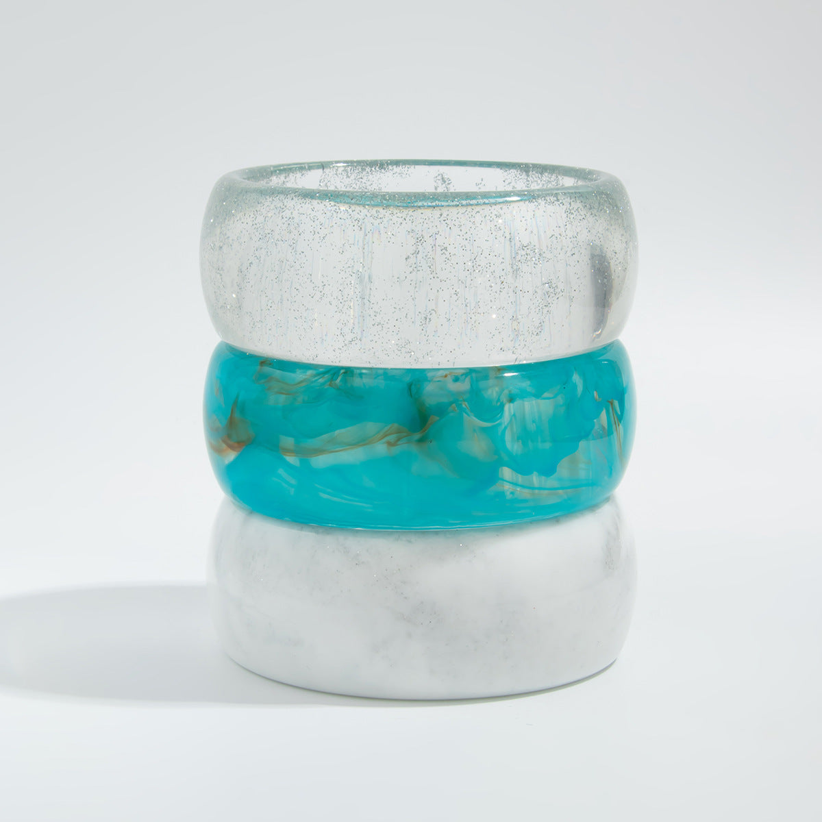 Gradient Round Acrylic Cuff Bracelet