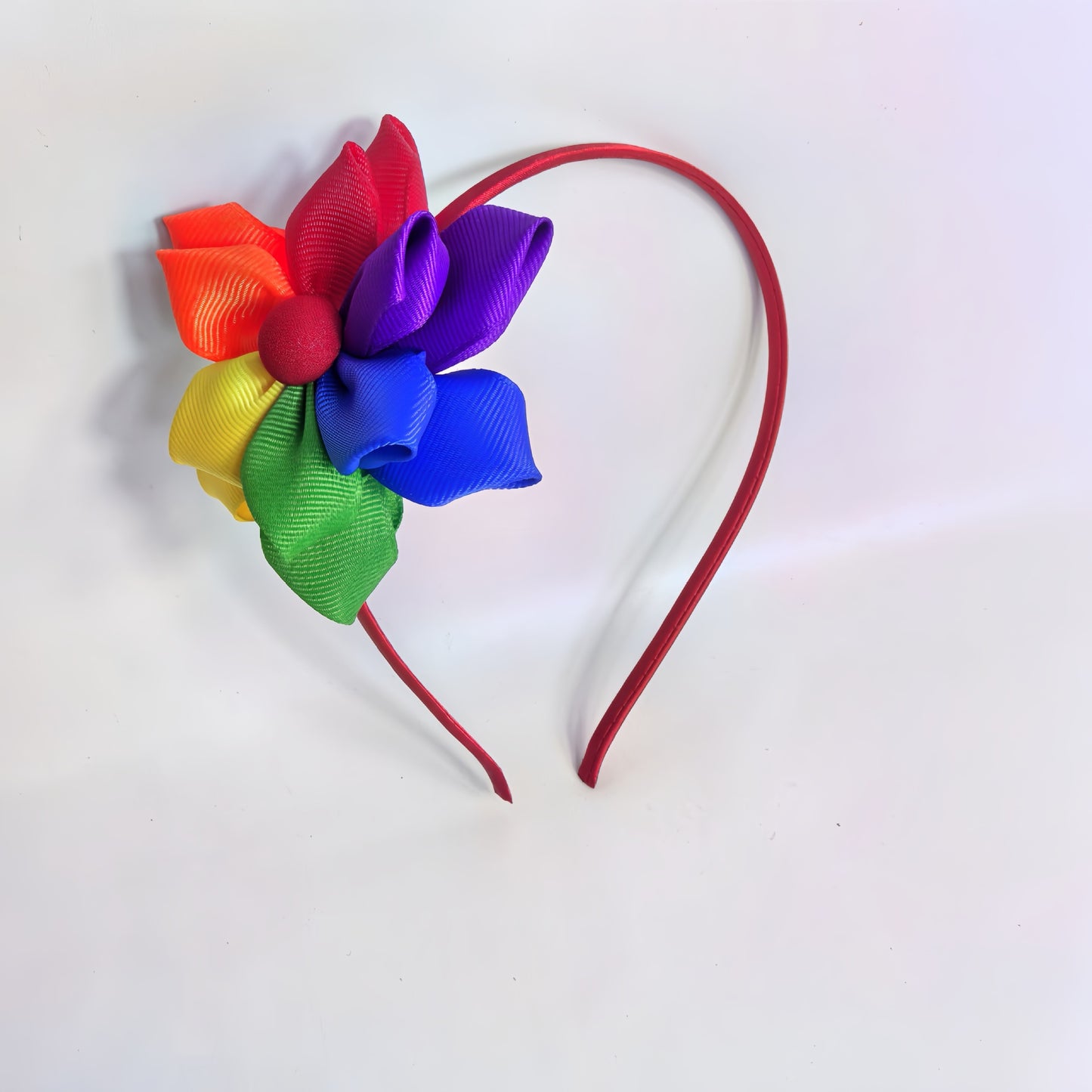 Sweet Floral Rainbow Woven Headband Unisex Hair Accessory for Party Festival