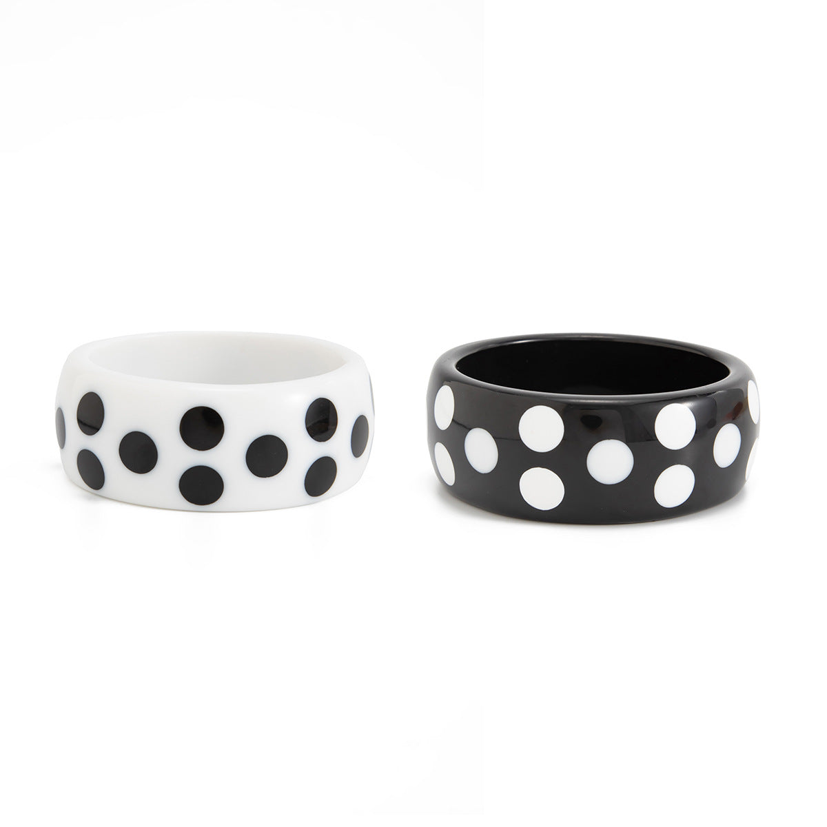 Fashion Geometric Round Polka Dot Resin Bracelet for Women