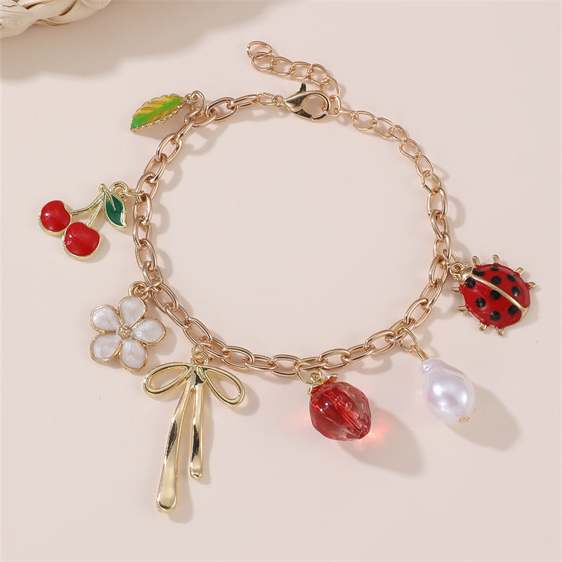 Collana Pendente Minimalista a Forma di Fiocco in Lega per Ragazze con Finitura Smaltata, Catena Regolabile Stile Choker