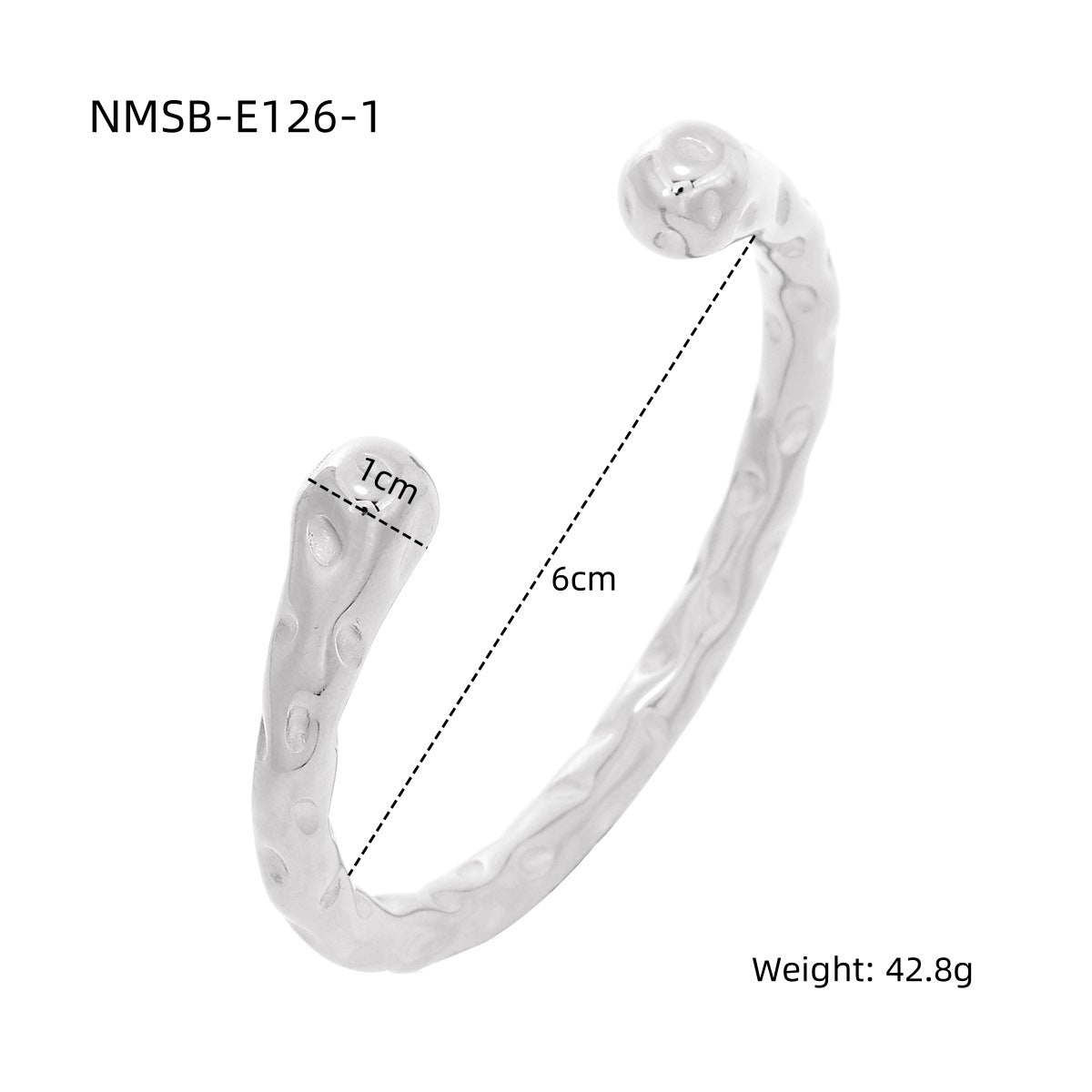 Elegante Pulsera Geométrica Texturizada de Acero de Titanio para Mujer con Baño de Oro de 18K y Superficie Irregular en Relieve y Bajo Relieve