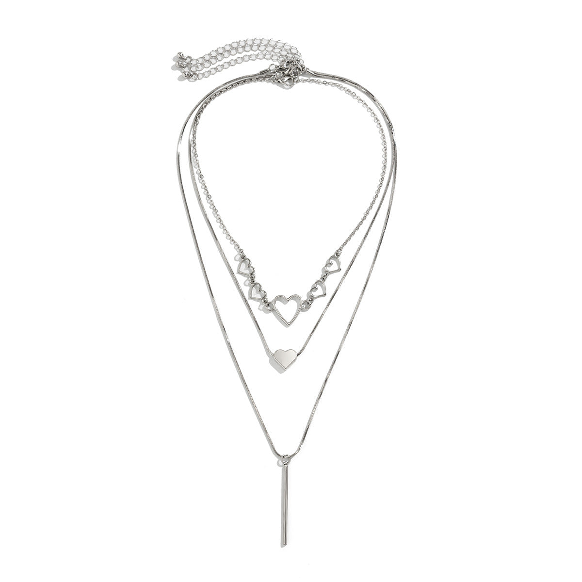 Minimalist Geometric Plated Brass Snake Chain Necklace for Women