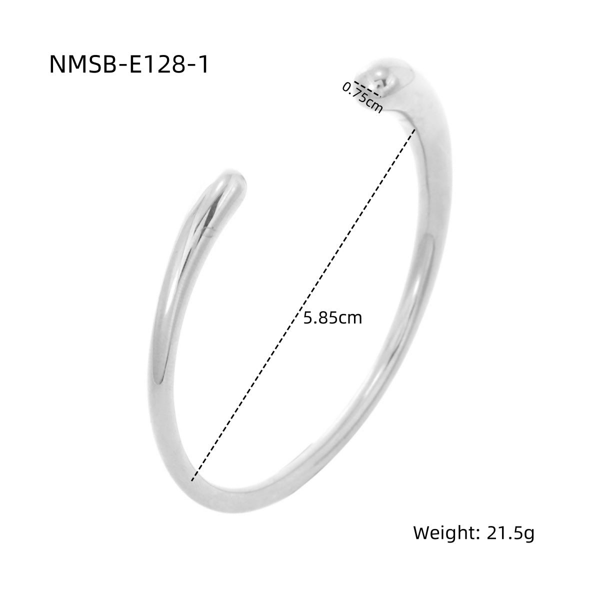Elegante pulsera geométrica de acero inoxidable para mujer con baño de oro de 18K y acabado pulido