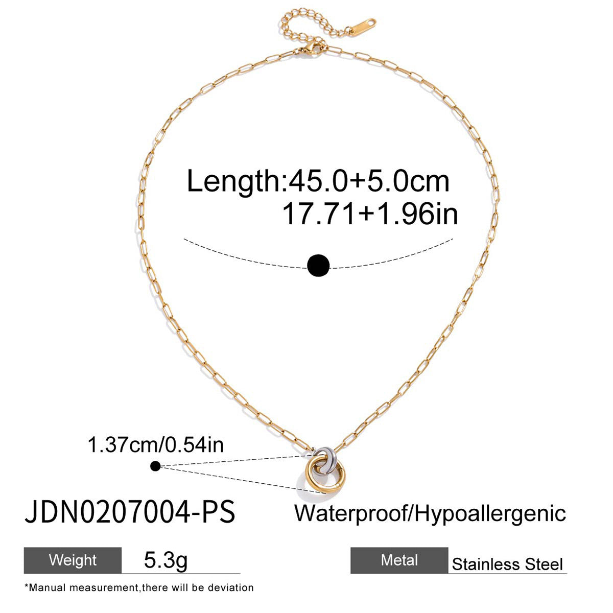 Collana con ciondolo a barra in acciaio inossidabile placcato in acciaio al titanio geometrico a forma di cuore, elegante e minimalista, per donne