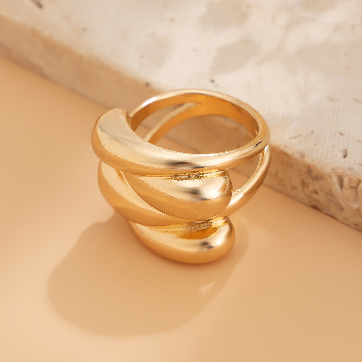 Minimalist Geometric Square Plated Alloy Cuff Bracelet