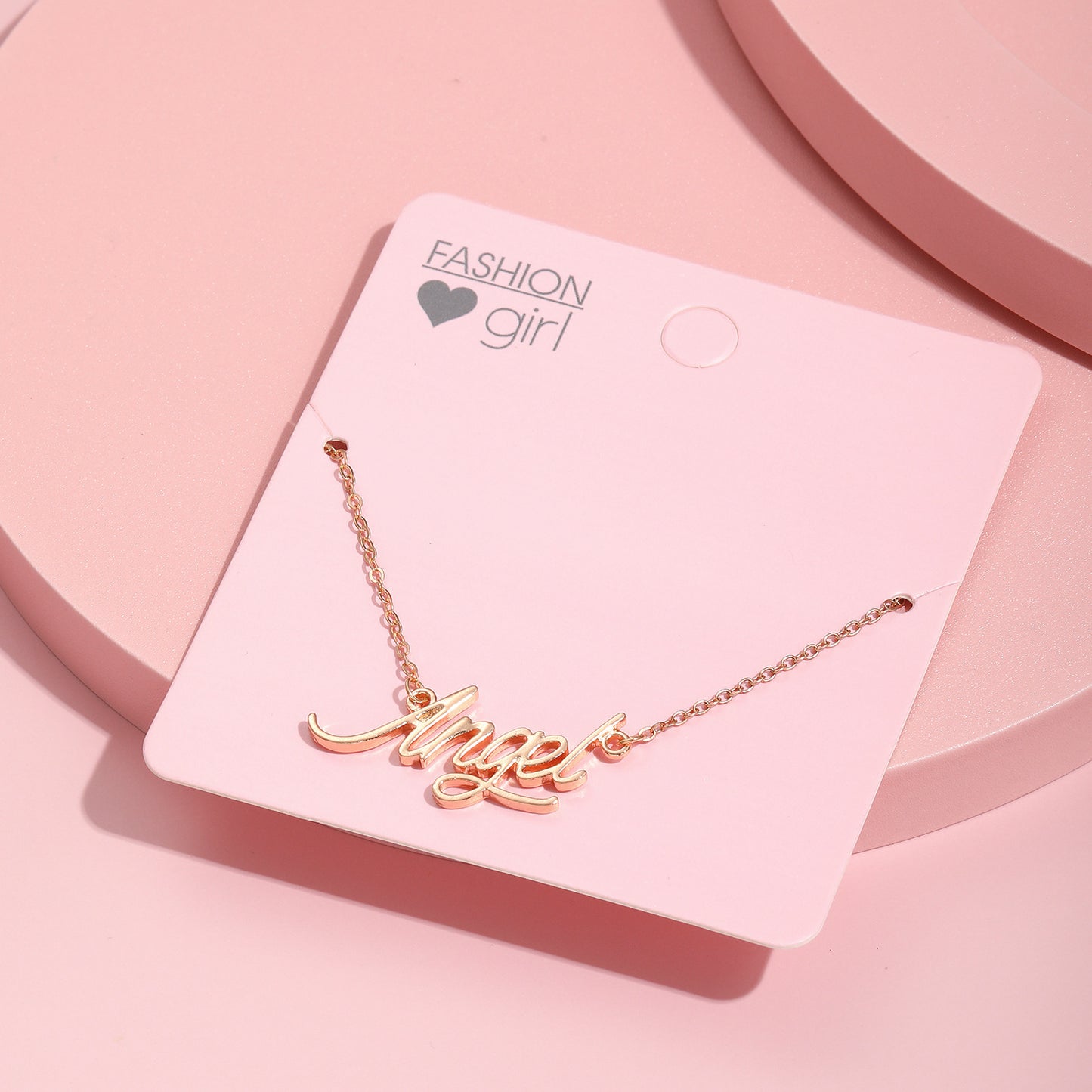 Collana con ciondolo alfabeto minimalista per bambini, catena in lega con finitura placcata, gioielli regolabili per clavicola