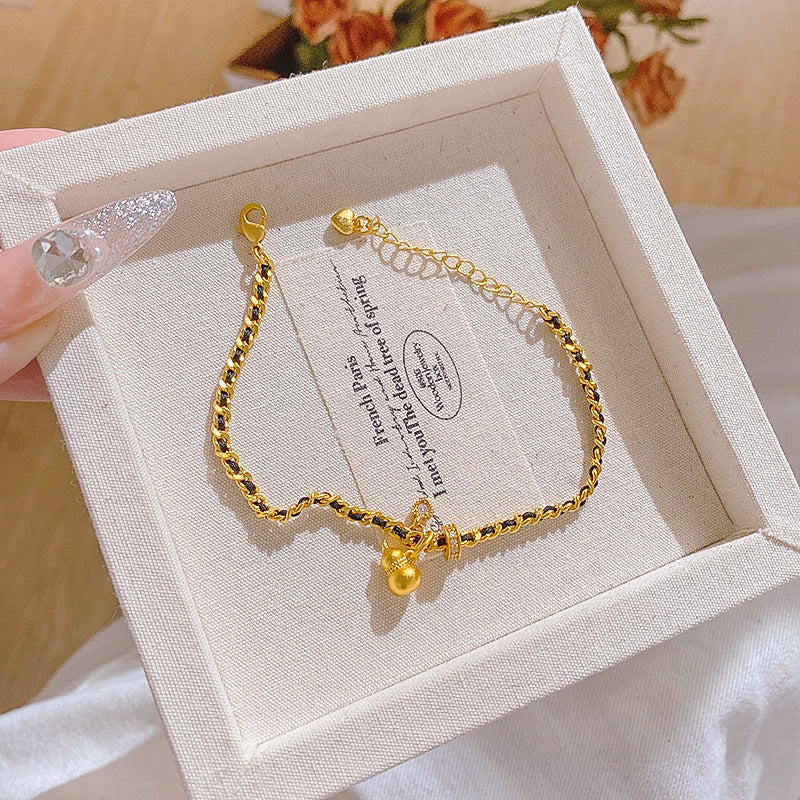 Minimalist Luxury Gold Plated Brass Laser Bracelet for Unisex