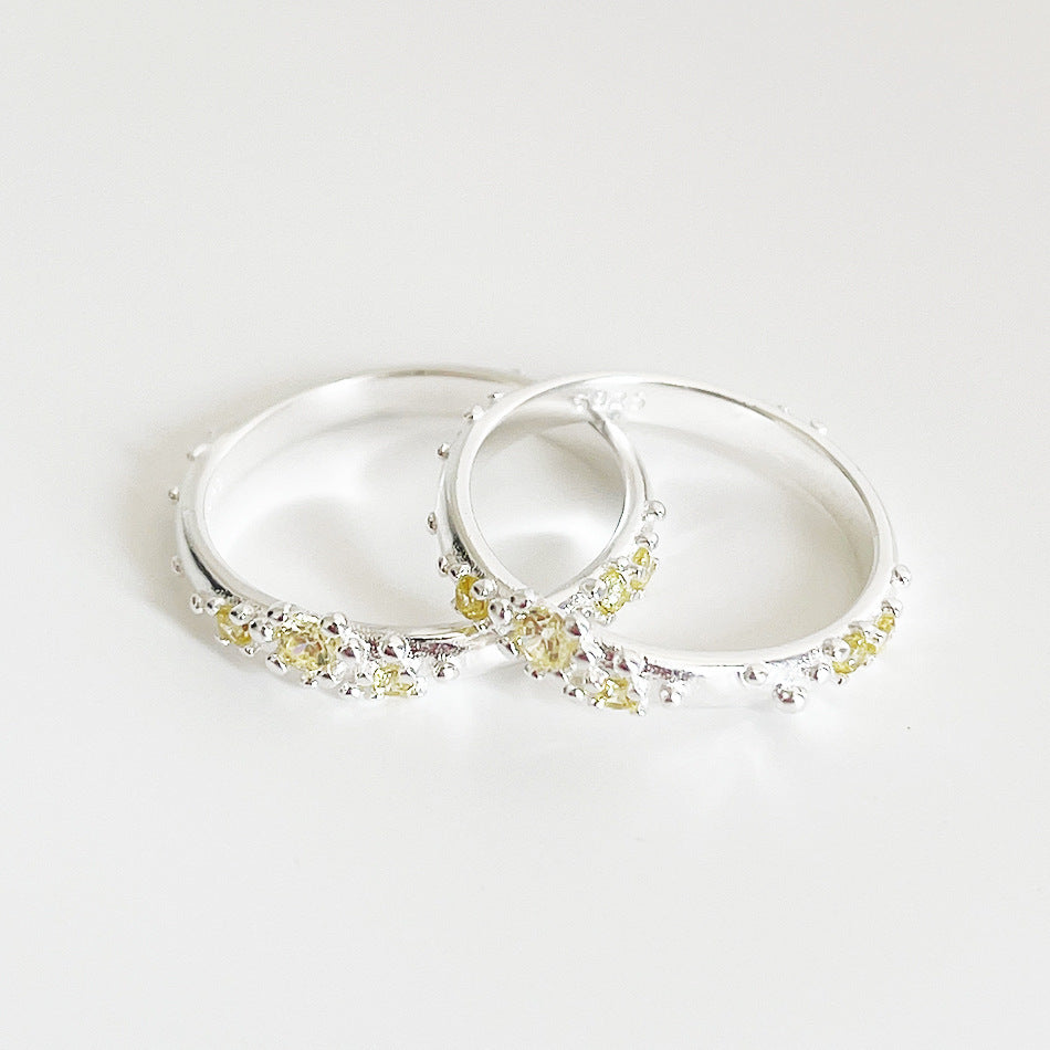 Elegante Anello Regolabile da Donna in Argento Sterling 925 a Forma di Numero Irregolare