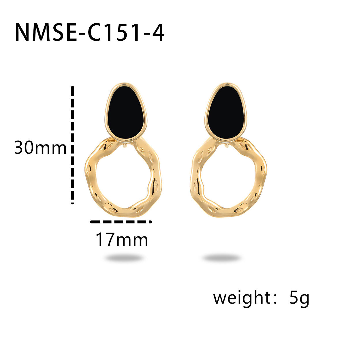 Pendientes de Acero Inoxidable de 18 quilates, Esmaltados, Geométricos, Irregulares, Estilo Vintage para Mujer