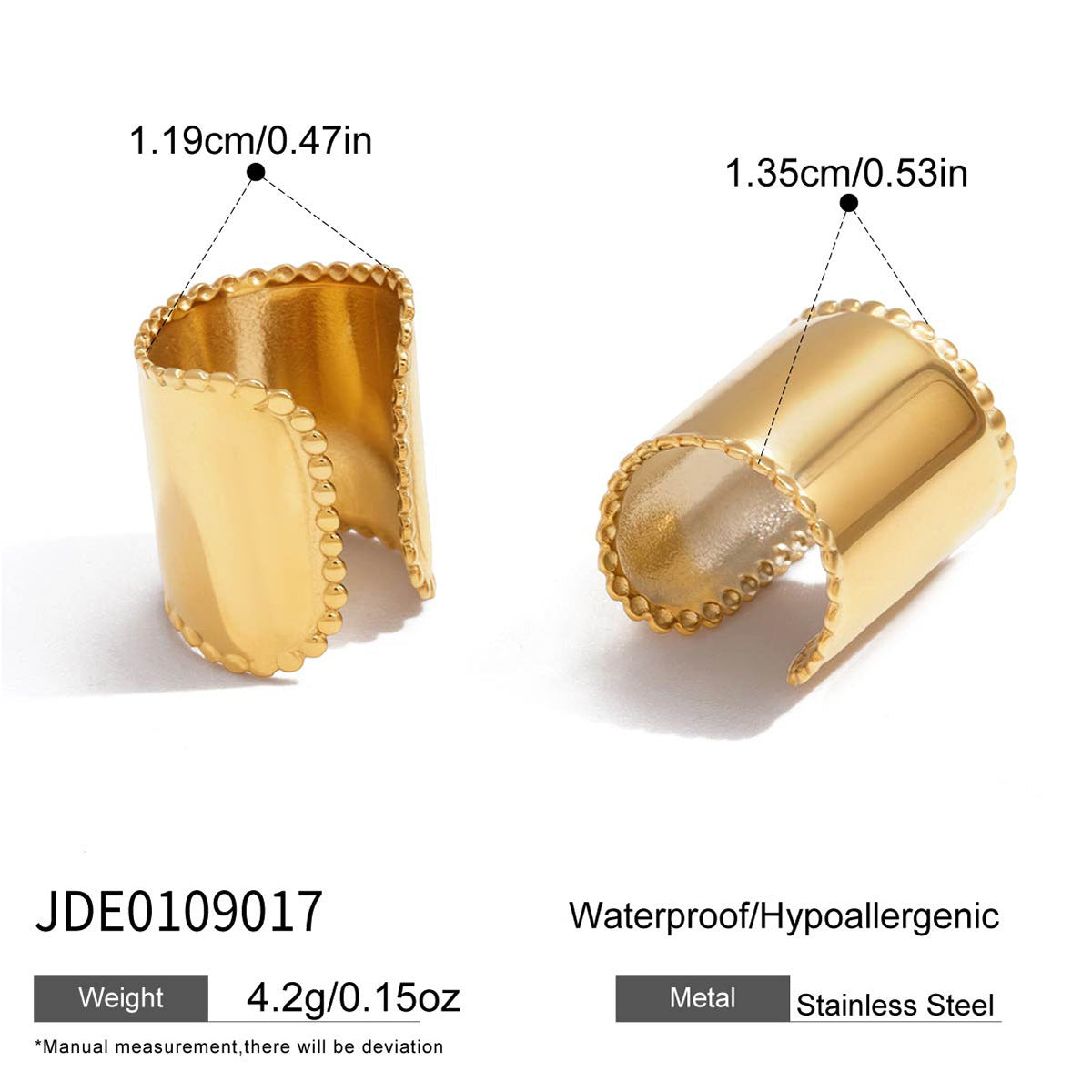 Pendiente de oreja con forma de C geométrica minimalista para mujer, aretes de lujo de acero inoxidable chapado