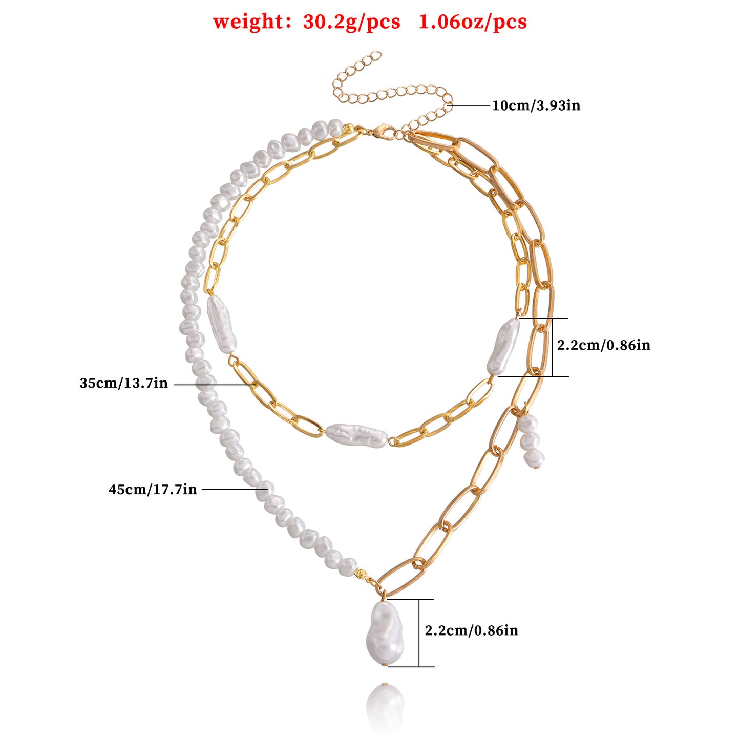 Collana Pendente Geometrica Minimalista da Donna con Catena a Serpente a Doppio Strato in Lega e Finitura Galvanizzata