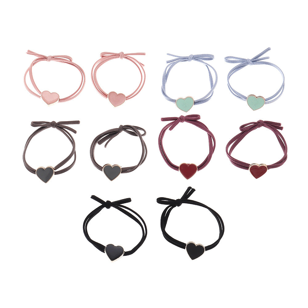 Minimalist Geometric Hair Tie for Kids with Metal Accent, Princess-Themed Hair Accessory for Girls Aged 3 to 10 Years