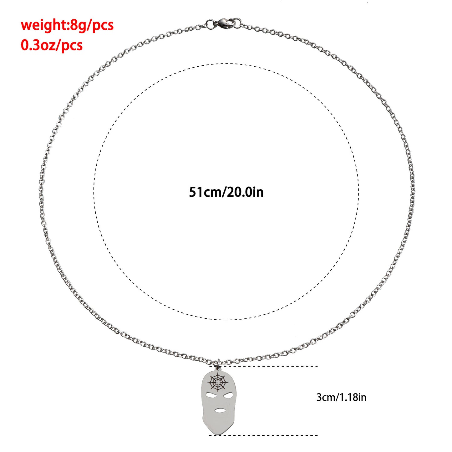 Minimalist Hollow Skull Pendant Necklace for Women with Plated Metal Chain and Geometric Design