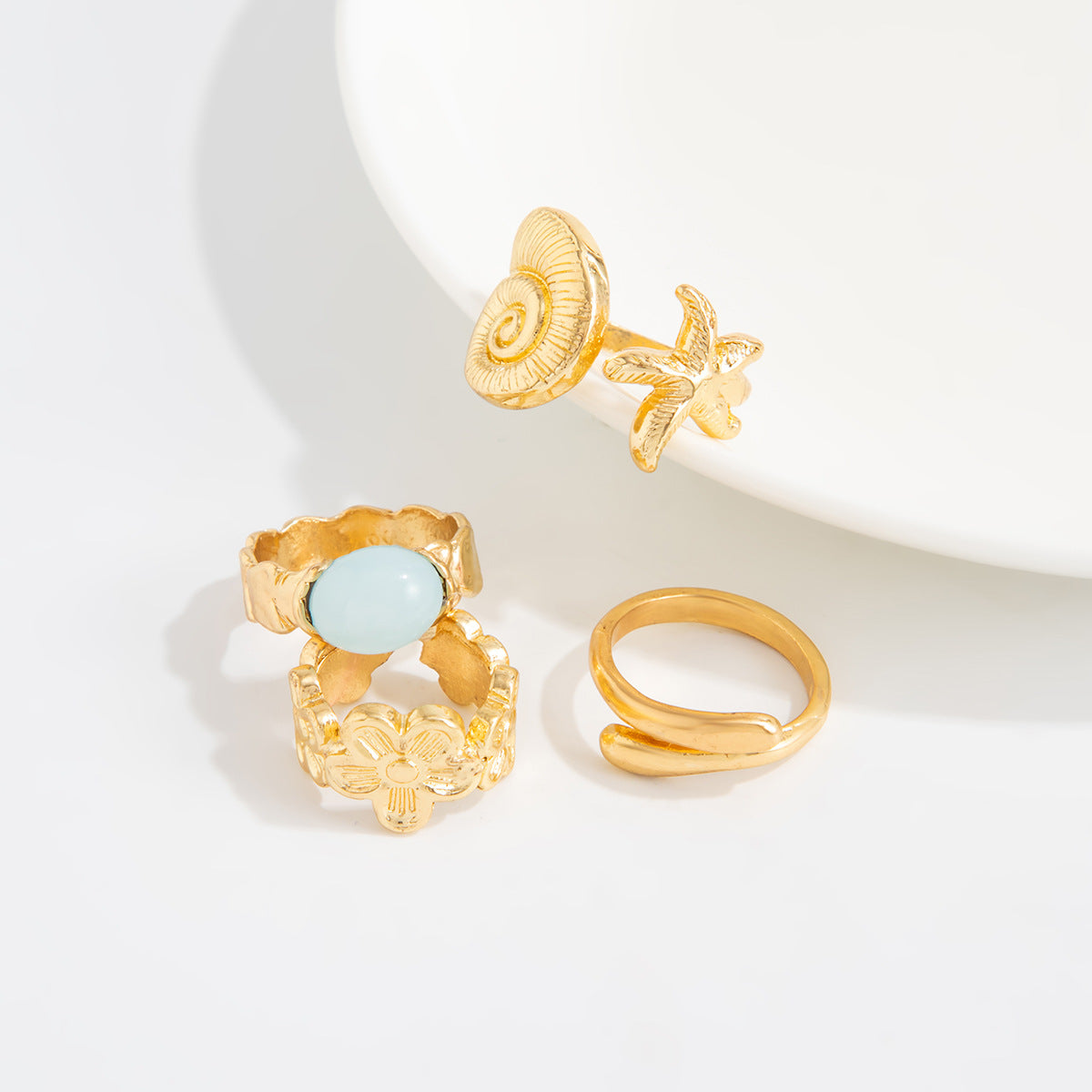 Minimalist Alloy Star Gemstone Inlay Toe Ring for Women