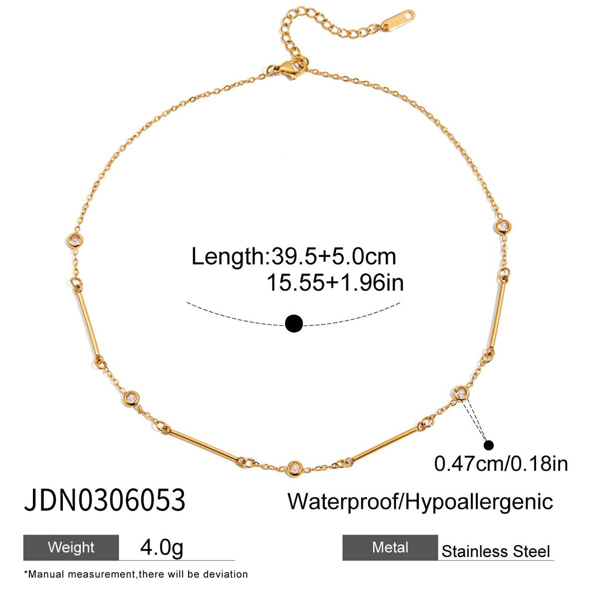 Minimalist Elegant Heart Stainless Steel PVD Necklace for Women