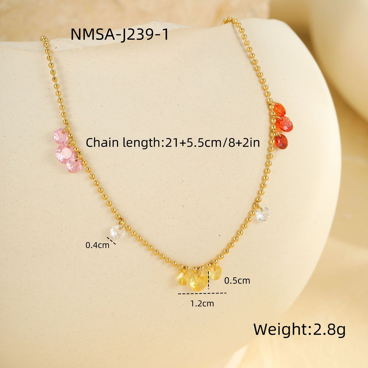 Tobillera multicapa dulce y atrevida con diamantes de imitación coloridos y detalles de perlas sobre cadena fina de acero inoxidable con diseño geométrico