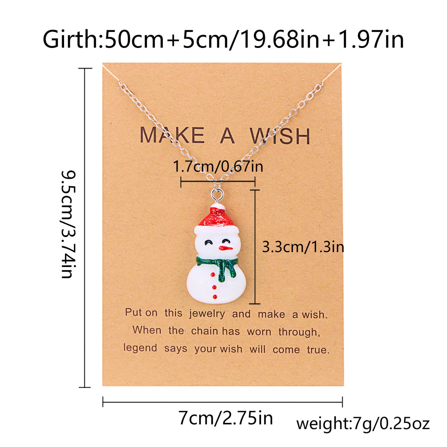 Collana con ciondolo a pupazzo di neve in resina stile OL, elementi natalizi, fiocco di neve, campana, scatola regalo di Babbo Natale, per donna