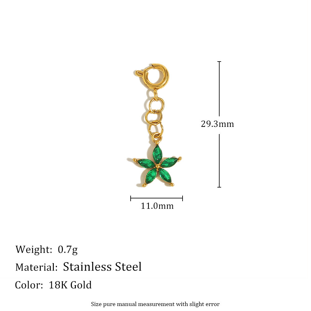 Geometric Heart Pendant with Spring Clasp in Stainless Steel Plated with 18K Gold for Fashionable Office Wear