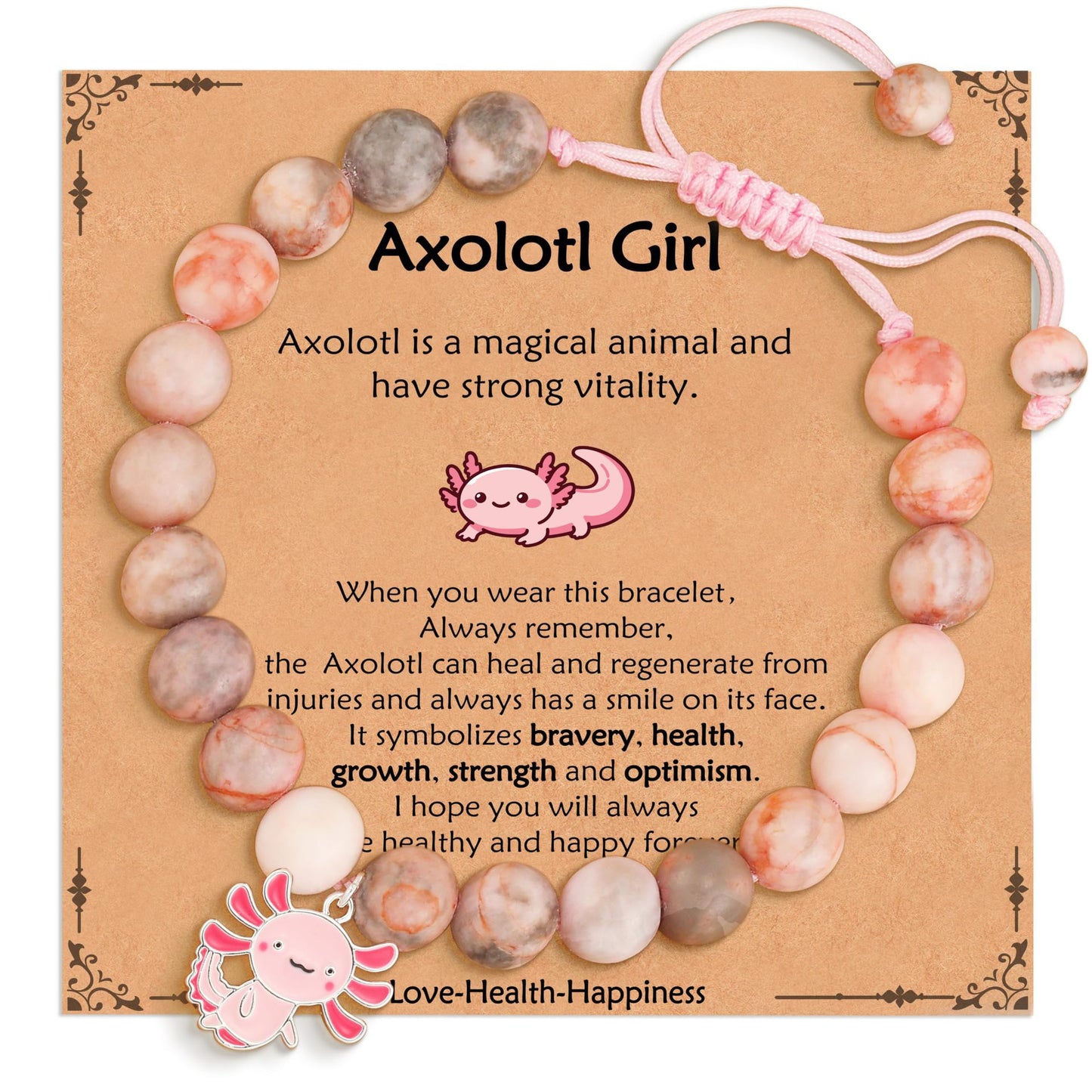 Minimalist Pink Faux Pearl Salamander Pendant Rhinestone Woven Bracelet for Women
