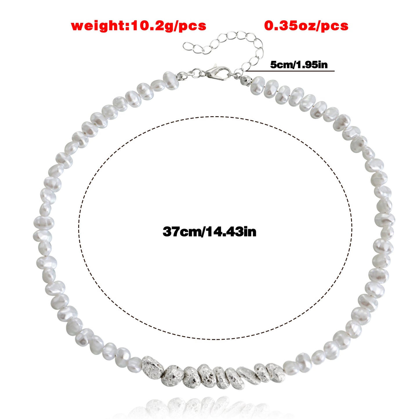 Geometric Style Alloy Pendant Necklace for Women with Plated Finish and Beaded Design
