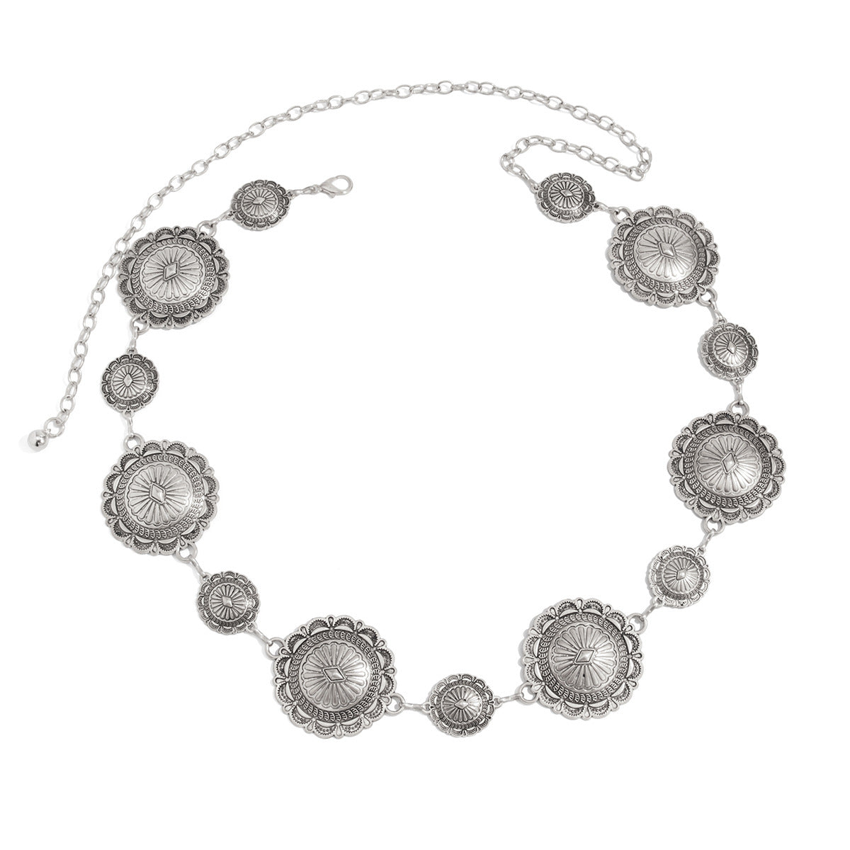 Minimalist Heart Oval Zinc Alloy Printed Body Chain for Women