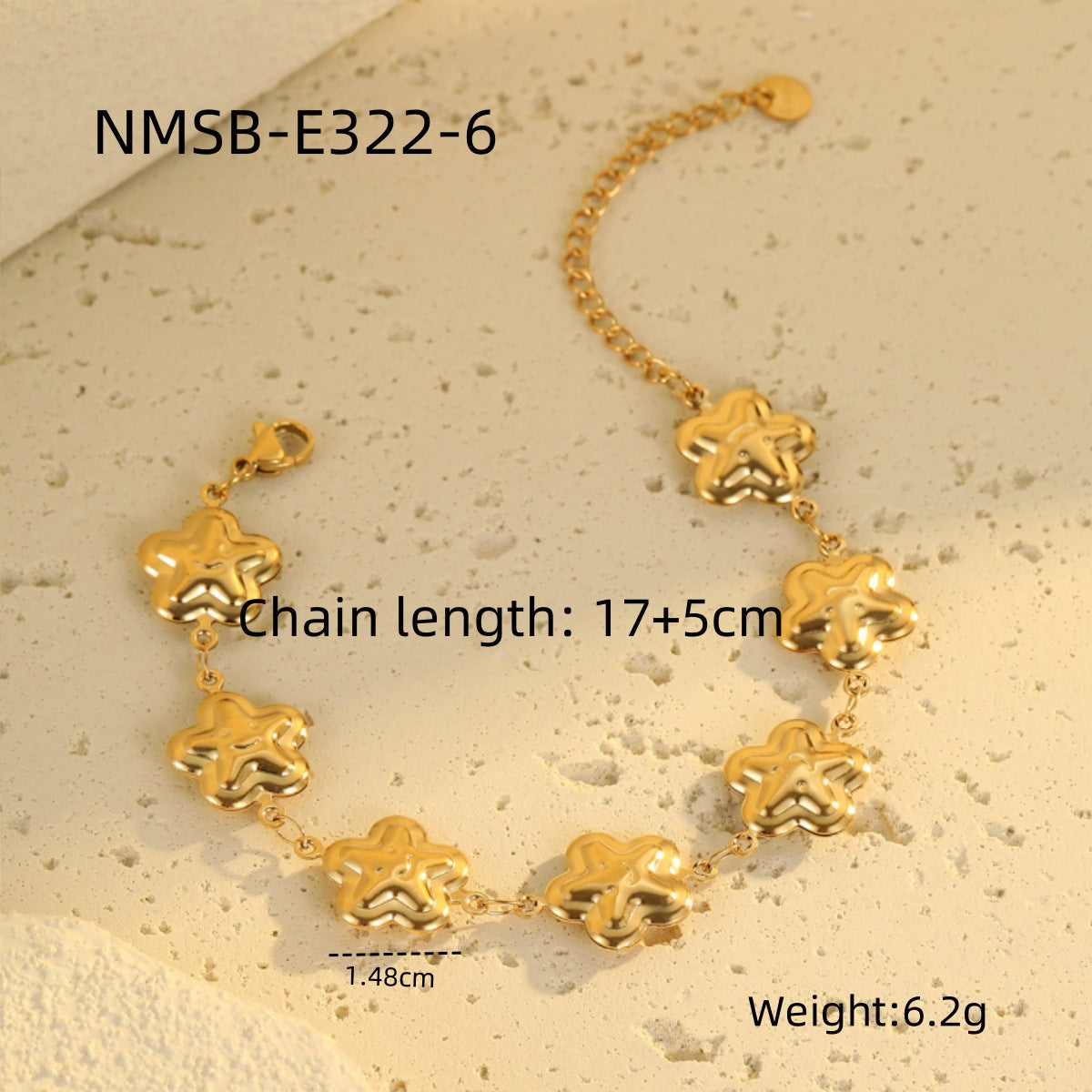 Fashionable Butterfly and Floral Pendant Bracelet in Stainless Steel with Plated Finish for Women