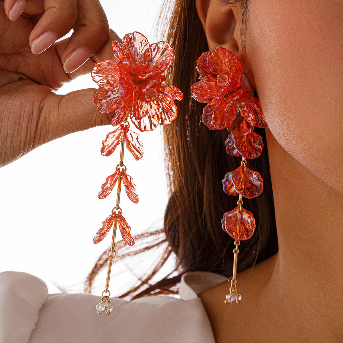 Collana girocollo floreale a conchiglia da sirena colorata da donna
