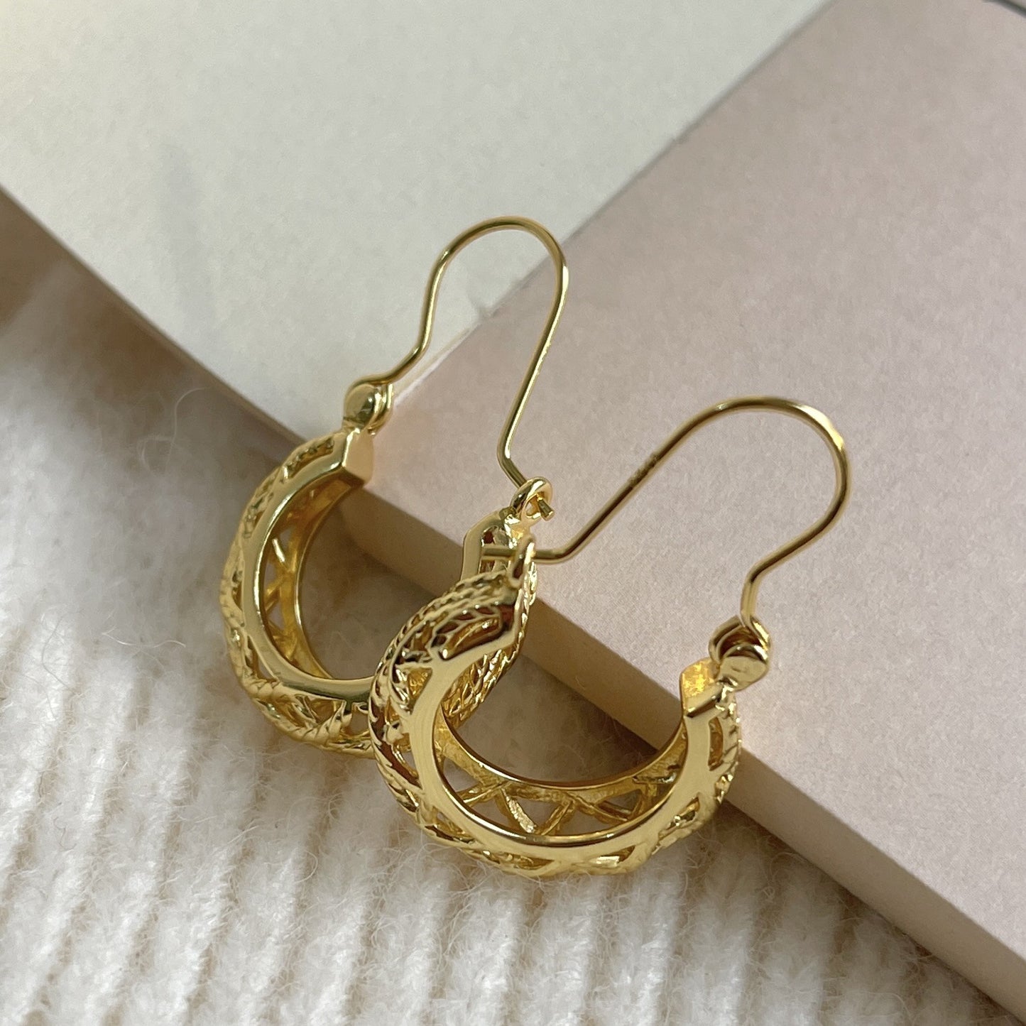 Orecchini da donna vintage minimalisti etnici a goccia geometrici con intarsio in perla in argento sterling 925