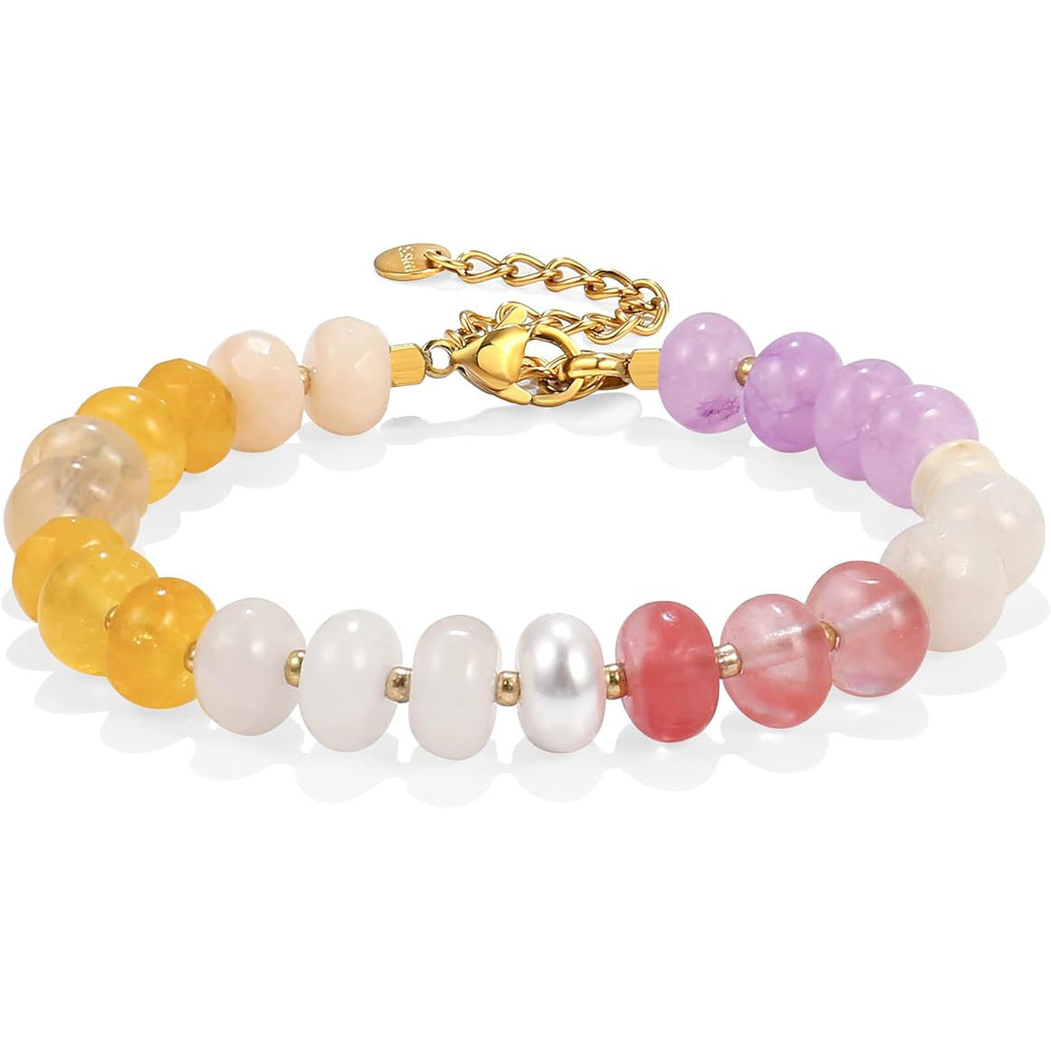Bohemian Vintage Geometric Natural Stone Beaded Bracelet for Women