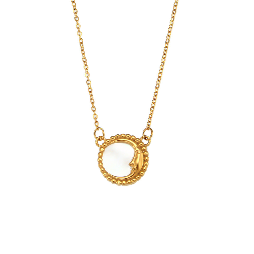 Minimalist Heart-Shaped Acrylic Pendant Necklace with Stainless Steel Chain and Electroplated Finish for Women