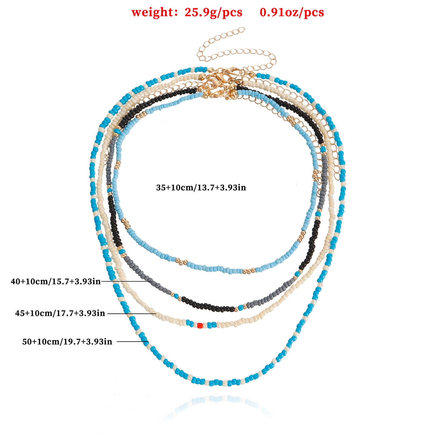 Minimalist French-Style Beaded Choker Necklace for Women with Geometric Shape Alloy Chain and Electroplated Finish