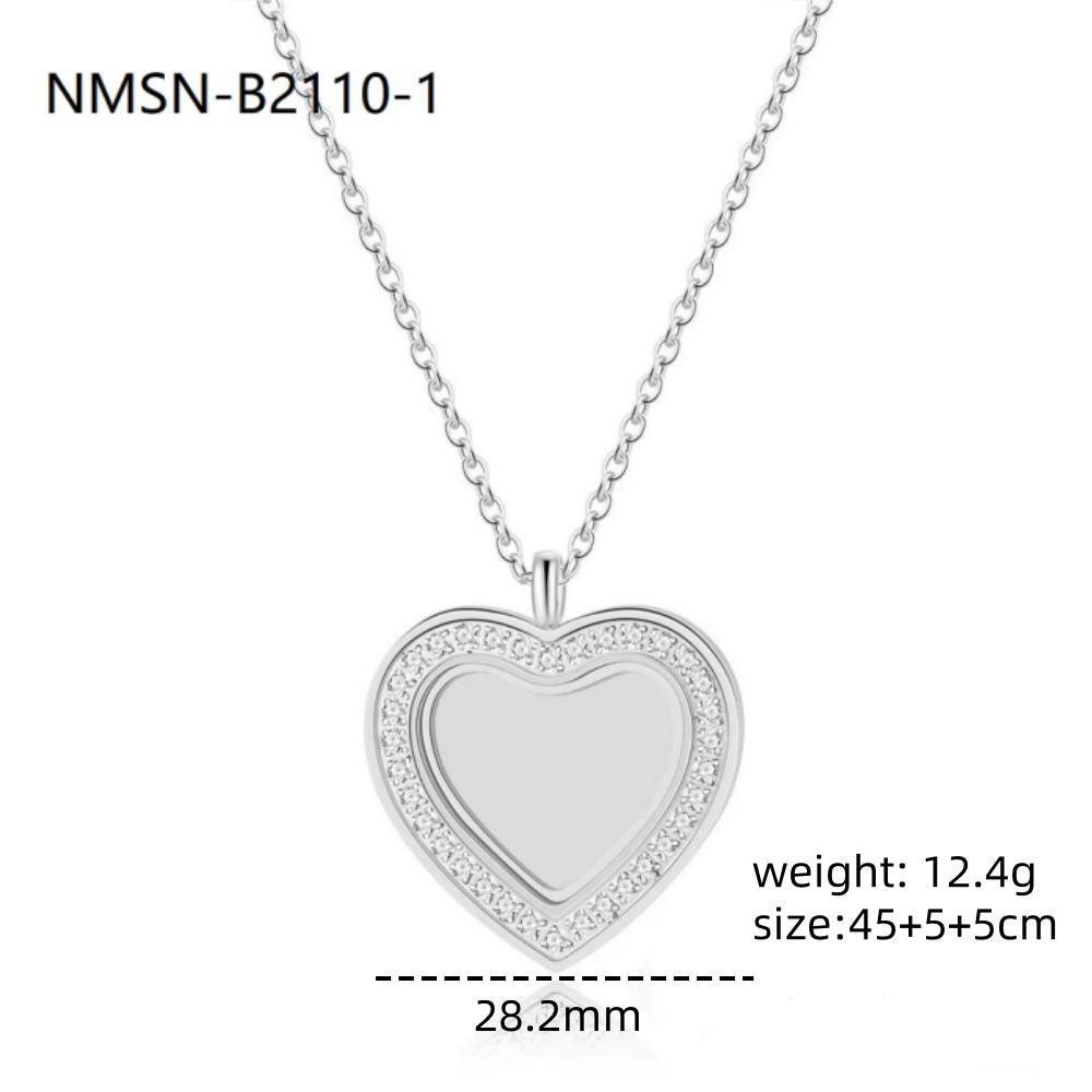 Collar minimalista de acero inoxidable chapado en oro de 18 quilates con barra de circonita cúbica en forma de corazón para mujer