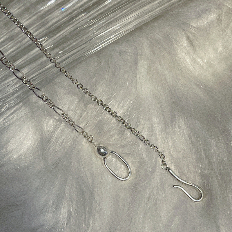 Collar Minimalista de Plata de Ley 925 con Estrellas Geométricas y Cuentas para Mujer