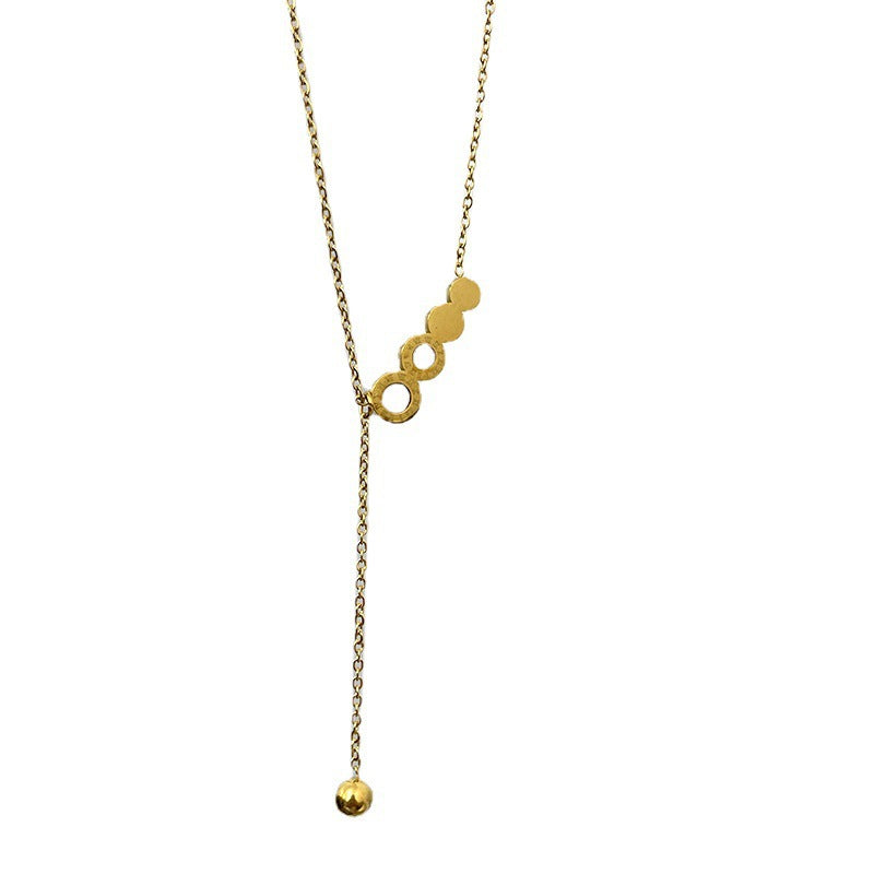 Collana Minimalista Geometrica in Acciaio Titanio con Pendente in Numero Romano di Abalone Bianco, Catena Ipoallergenica in Acciaio Inossidabile