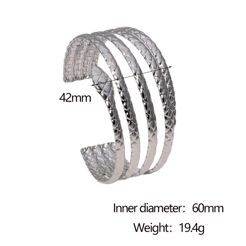 Minimalist 18K Gold Plated Stainless Steel Snake Chain Bracelet for Women