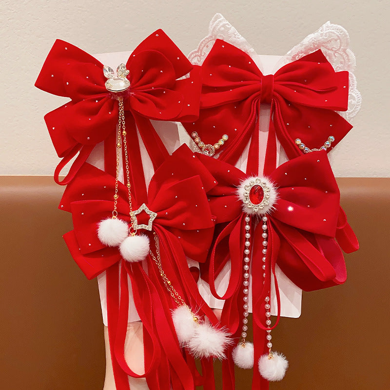 Cute Children's Bow and Crown Hair Clip for Girls in Alloy with Handcrafted Finish