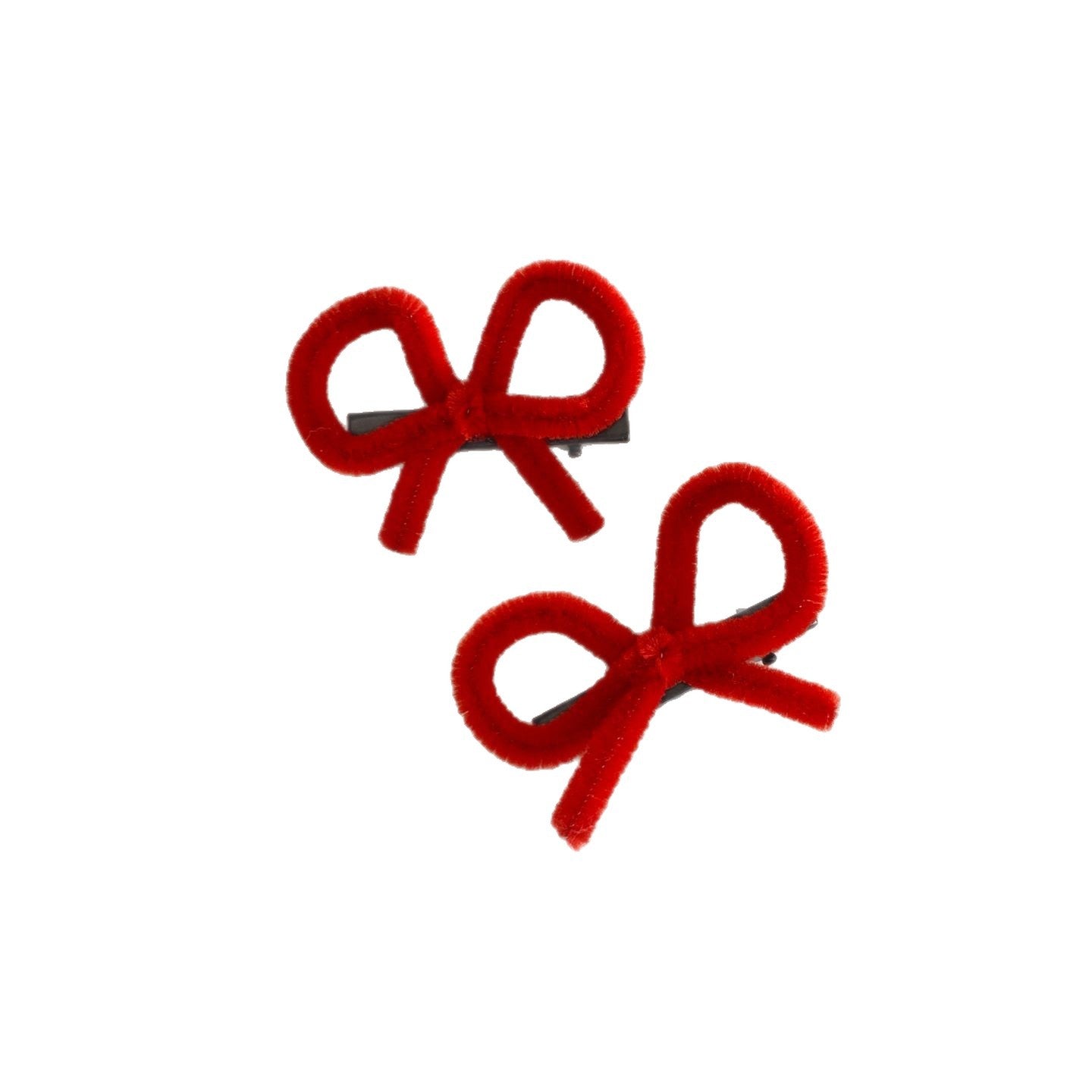 Fermaglio per capelli in velluto con fiocco da donna, clip laterale minimalista per tutti i giorni con design a becco d'anatra, accessorio per capelli casual e alla moda per il pendolarismo