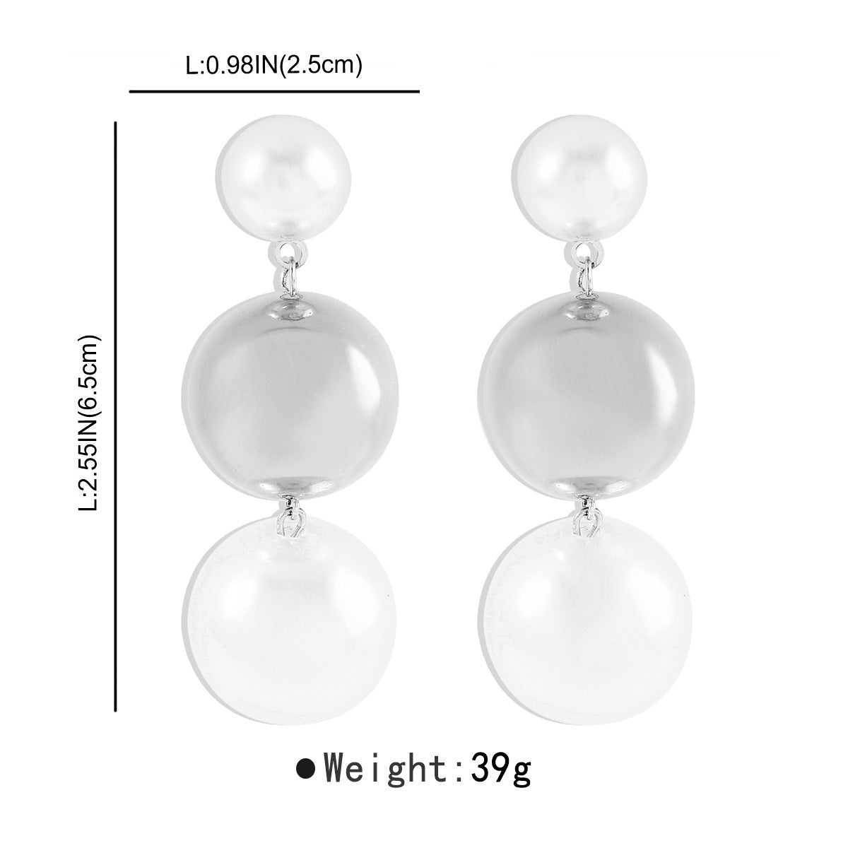 Collana da donna con perle geometriche e design deciso, con catena in ferro e finitura artigianale