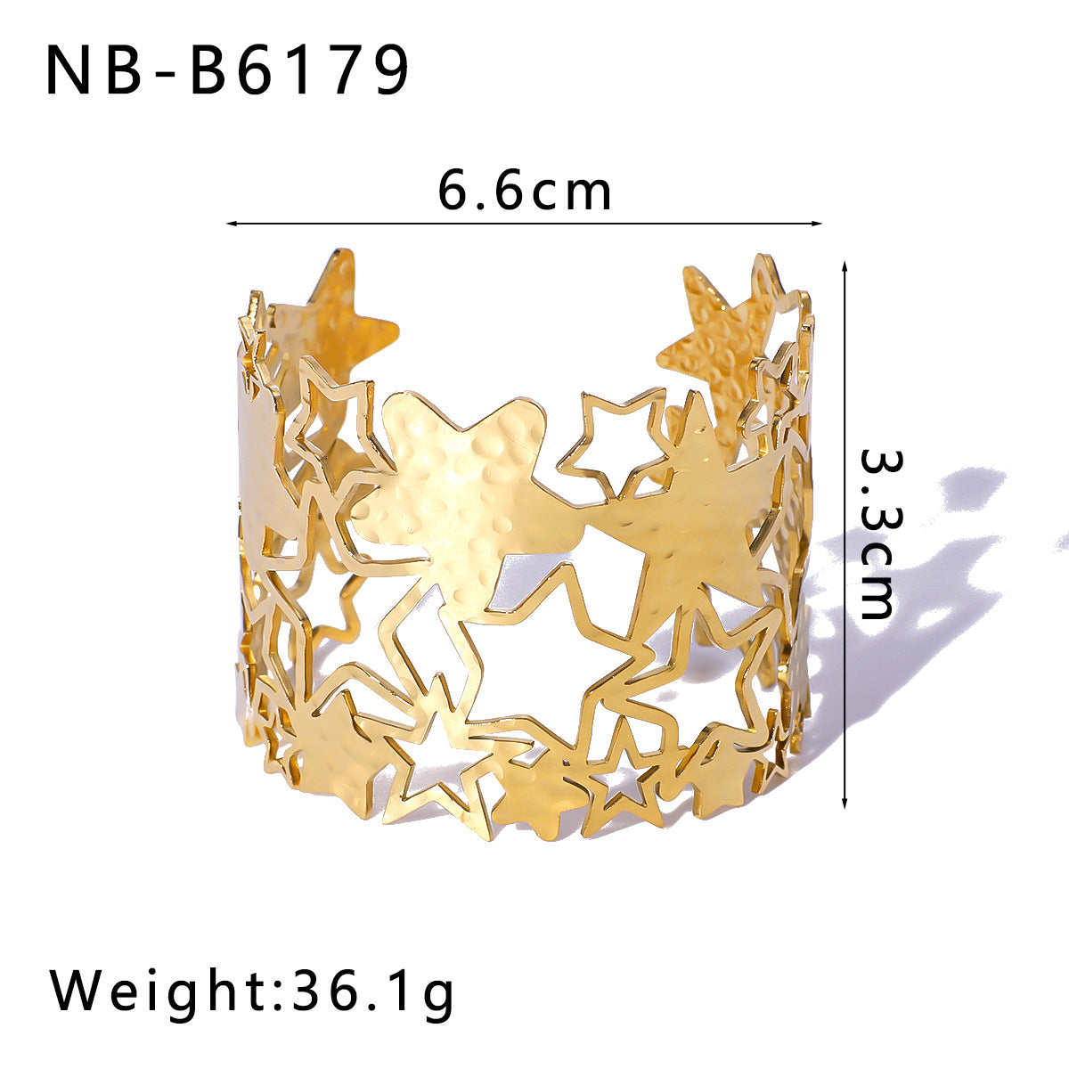 Bracciale rigido regolabile in acciaio inossidabile smaltato con placcatura in oro sottovuoto, motivo floreale geometrico e occhio di Fatima in stile vintage