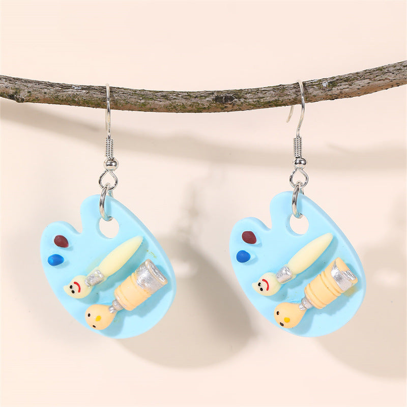 Orecchini Pendenti in Resina Minimalisti a Forma di Fiocco per Bambine dai 3 ai 10 Anni, Set di Gioielli per Bambini