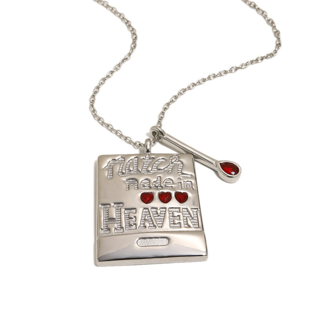 Luxury 18K Gold Plated Square Geometric Stainless Steel Pendant Necklace for Women