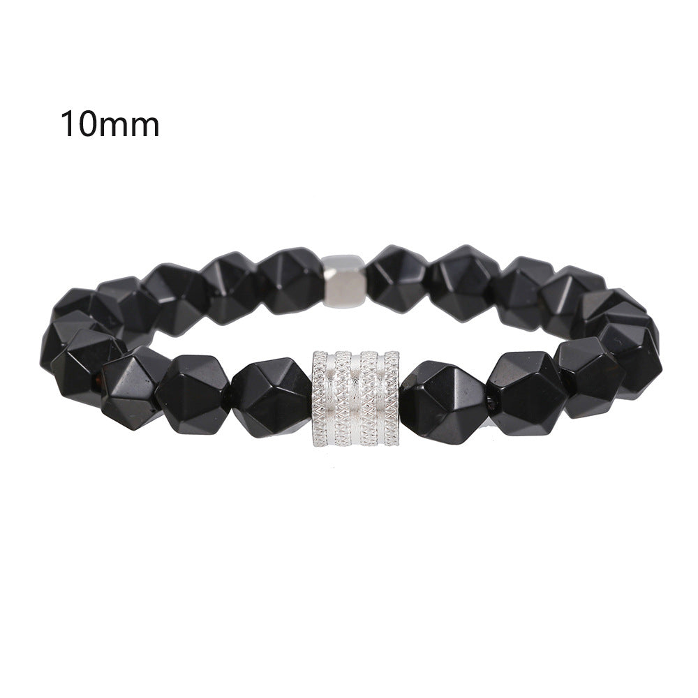 Minimalist Geometric Natural Turquoise Titanium Steel Bracelet Unisex