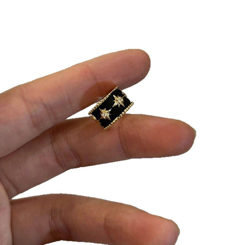 Pendientes de puño de circonita con diseño geométrico y atrevido para mujer, chapados en cobre, hipoalergénicos, clips de moda para el hueso del oído