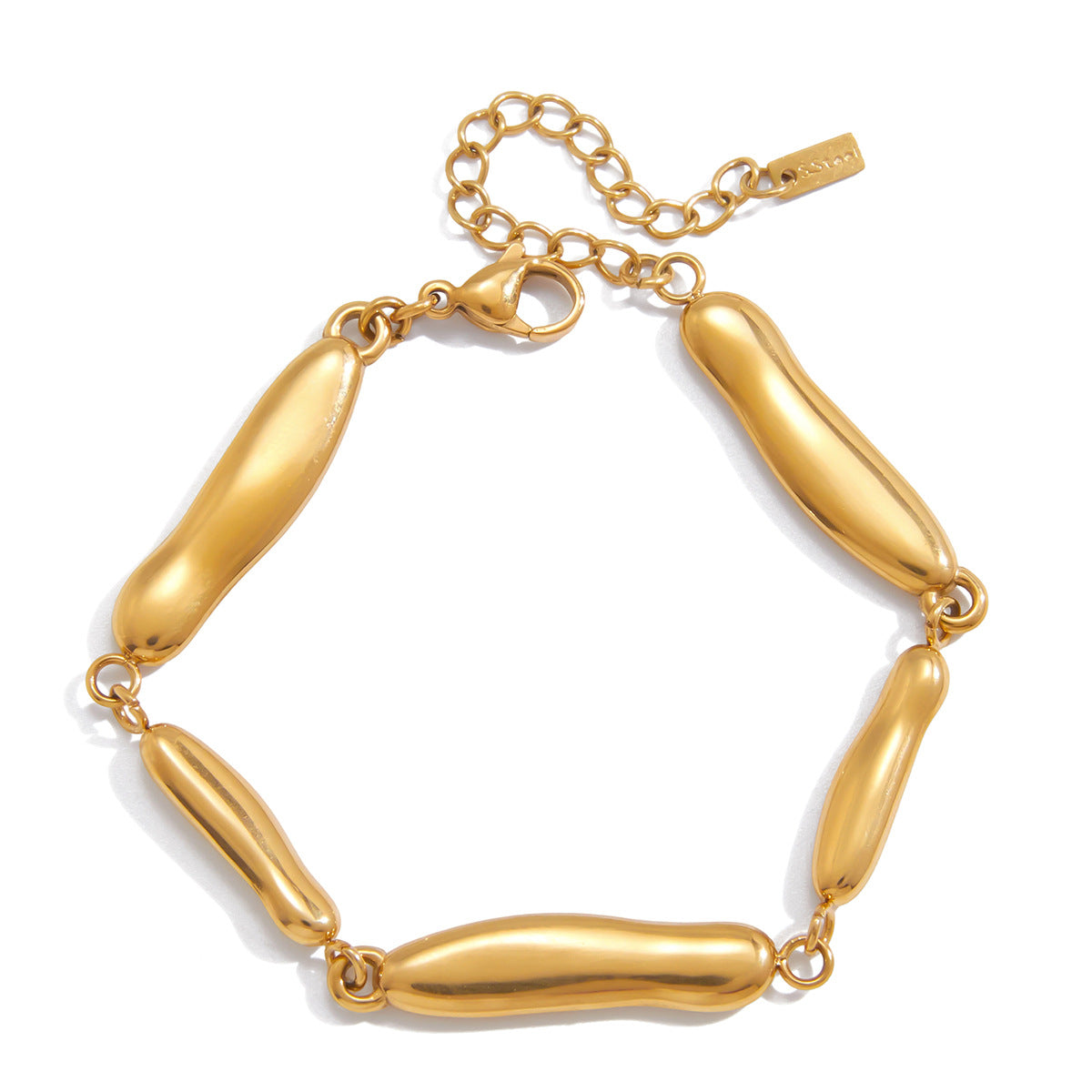 Bracciale da donna in acciaio inossidabile placcato geometrico