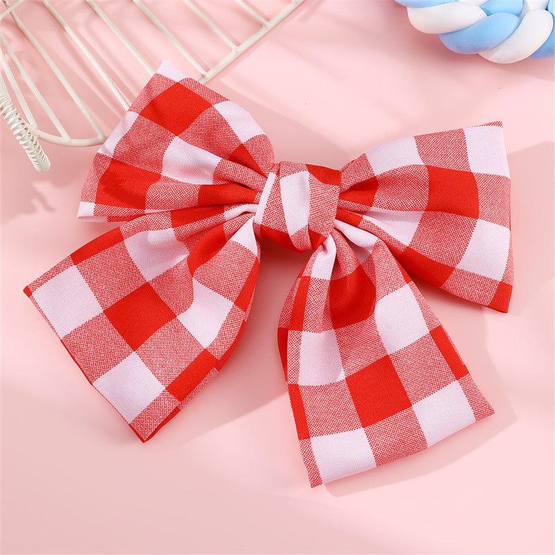 Natural Style Bow-Shaped Hair Clip with Ruffled Lace Trim for Girls, Springtime Floral-Inspired Hair Accessory